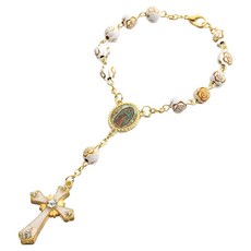 바이데 예쁜 묵주팔찌, 크로스골드1, 1개