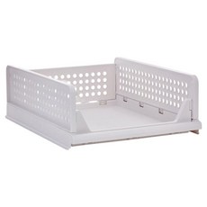 抽屜式可抽拉折疊收納籃 正常款 43 x 32 x 14cm 白色, 1個