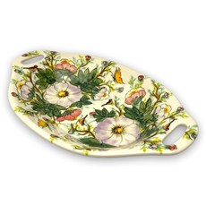 KALICH 波蘭陶 幻紫迷情系列 雙耳橢圓烤盤, 1個, 混和顏色