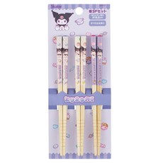 스케이터 ANT2T 우드 찹스틱, 쿠로미, 1세트, 젓가락 3종