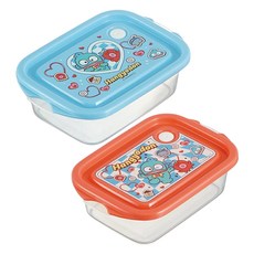 Skater 人魚漢頓 派對 單層簡易保鮮盒 500ml FCN2WAG 2入組, 1套, 混合色