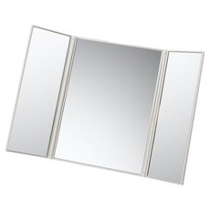 MUJI 無印良品 聚苯乙烯可折3面鏡 153 x 122 x 12mm, 白色