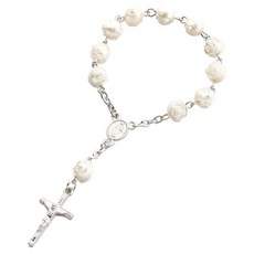 拜德 舒適時尚念珠手鍊, 1個, 銀色十字架