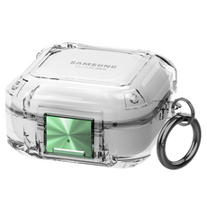 THEIA 三星Buds系列專用 新款簡約保護殼 Galaxy Buds FE, 單一商品, 1個, 透明綠色