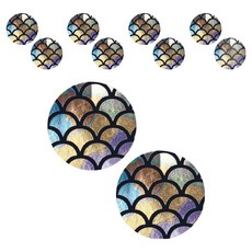 鐳射花紋胸貼 圓形款, 10個