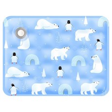 파스텔펫 반려동물 워터 아이스 쿨매트, 북극곰, 1개
