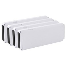 PLANY 雙彈簧高級可伸縮抽屜隔板 強力固定, 白色, 4個