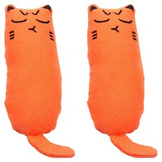 데이소이 고양이 표정이 다양한 장난감 46 x 140 cm, 2개, 01 오렌지