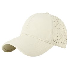 River Fox 寬版網眼透氣高爾夫戶外棒球帽, 1個, 奶油色