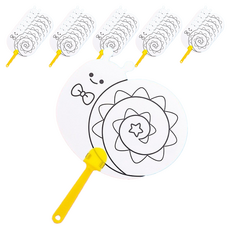 Ilsangsokbanzzak DIY 底圖圖案 動物扇子製作 蝸牛, 30個, 混合顏色