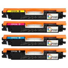 잉크메이드 CF510A + CF511A + CF513A + CF512A 호환토너 4종 세트, 검정, 파랑, 빨강, 노랑, 1세트
