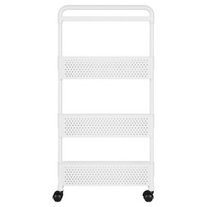 Jenihom超薄移動式縫隙收納架 4層, 白色