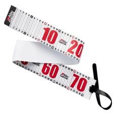 아부가르시아 컴팩트 메져 70 낚시용 줄자, 화이트 + 블랙 + 레드, 1개
