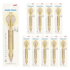 uni KURU TOGA KS自動鉛筆 奶油黃 M5-KS, 10個, 0.5mm