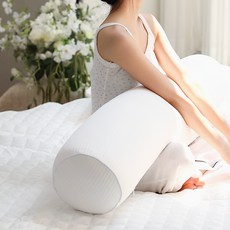 BasicTone 直線縫紉抱著睡的涼感身體枕, 白色