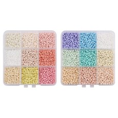 Ilsangsokbanzzak 戒指手鍊DIY米珠套組 3mm, 混合顏色, 2套