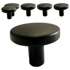 Market Ring 堅固家具把手 3 x 2.5 cm, 黑色, 6個