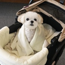 ParisDog 寵物寬版推車系列毛毯, 象牙白, 1個