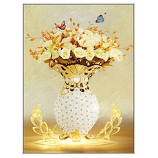 Pick & Home 招來福氣的鑽石畫 30 x 40 cm, 1個, 金花