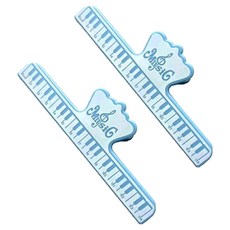픽앤홈 고급 피아노 건반 악보 클립 보면대 15cm, 하늘색, 2개