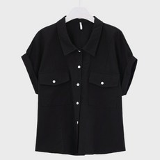 女款Frito Cabra袖子襯衫上衣 52SH399, 黑色