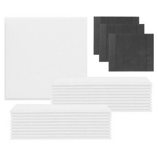 Market Plan Silence 玄關門隔音吸音材 磁吸式 21片 + 磁鐵 90個 套組, 1個, 白色