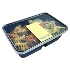 Tinapicnic 2格黑色拋棄式容器 20p + 粉彩黃感謝貼紙 20p 套組, 1套