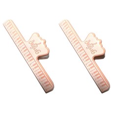픽앤홈 고급 피아노 건반 악보 클립 보면대 15cm, 핑크, 2개