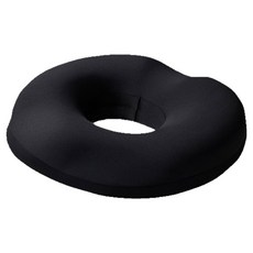 DAMDAWON記憶棉甜甜圈坐墊, 1個, 黑色