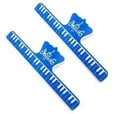 픽앤홈 고급 피아노 건반 악보 클립 보면대 15cm, 블루, 2개