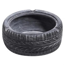 비레보 빈티지 타이어 재떨이 북유럽 인테리어 장식 9 x 4cm, 블랙, 1개