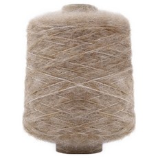 Knitt 柏林柔軟馬海毛迷你錐形針織毛線 200g, 1個, 03 灰米色