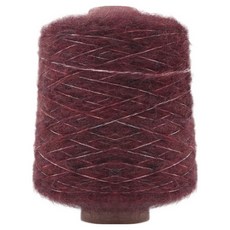 Knitt 柏林柔軟馬海毛迷你筒紗編織線 200g, 1個, 01 酒紅色