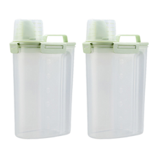 毛皇上 塑膠儲糧桶, 3L, 2個, 綠色