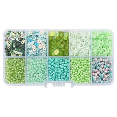 심플하니 반짝반짝 비즈 컬렉션 10종 세트, 라이트 그린, 1세트
