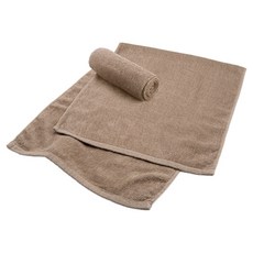 hiorie 日本桃雪 綁頭毛巾2件組 淺咖啡色 高吸水性 柔軟親膚 運動適用, 1組