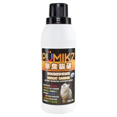 BOXCAT 國際貓家 波米斯 Pumikz 礦砂專用除臭貓碳 超大容量貓砂, 無香, 1瓶, 1000cc
