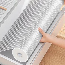 樹懶慢慢加厚抽屜防潮墊/防油墊/餐墊/櫥櫃墊 透明圓點紋A2, 1個, 300 x 60cm, 白色