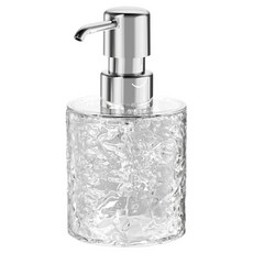 冰川紋圓形起泡瓶 300ml, 1個, 透銀色