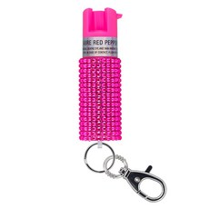 SABRE 沙豹 專業防身噴劑 輕量水鑽鑰匙圈型 活力粉紅, 1個