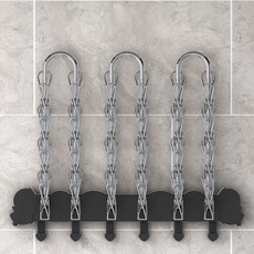 Couselect 可摺疊不鏽鋼襪子夾/壁掛式晾曬襪架 24夾, 黑色