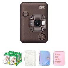 인스탁스 미니 리플레이2 즉석카메라 딥 브론즈 C타입 + 미니필름 80p + 투명케이스 + 홀로그램 앨범 랜덤발송 + 틴 케이스 랜덤발송 세트, 1세트