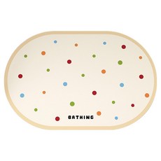 葉子小舖 珪藻泥地墊 橢圓, 彩虹波波點, 1個