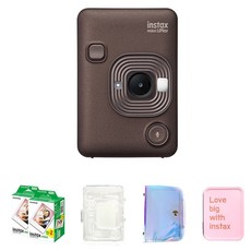 인스탁스 미니 리플레이 즉석카메라 딥브론즈 C타입 + 미니필름 40p + 투명케이스 + 홀로그램앨범 + 틴케이스 세트, mini LiPlay, 1세트