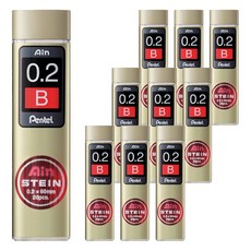 Pentel 飛龍文具 Ainsteine 自動鉛筆芯 2B C272W, 10個, 0.2mm