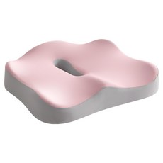 담다원 記憶泡棉方形甜甜圈坐墊, 粉紅色