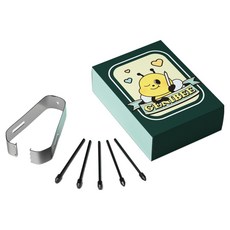 지니비 베이직 S펜 펜촉 블랙폼 기본촉 와콤 호환 5p + 교체용 집게 세트, 블랙, 1세트