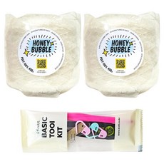 Knitt Honey Bubble 菜瓜布編織筒線 400g x 2入 + 基礎編織工具組, 02 象牙白, 1套