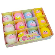 퐁신퐁신 모찌 말랑이 구름빵 주물럭 4종 x 3p 세트, 화이트, 핑크, 블루, 옐로우, 1세트