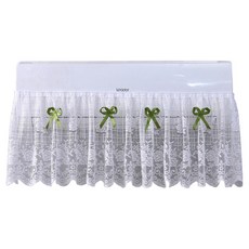 리와일딩 데일리 에어컨 바람막이 커튼 플리츠 체크무늬 장미 + 나비넥타이 1000 x 400 mm, 1개